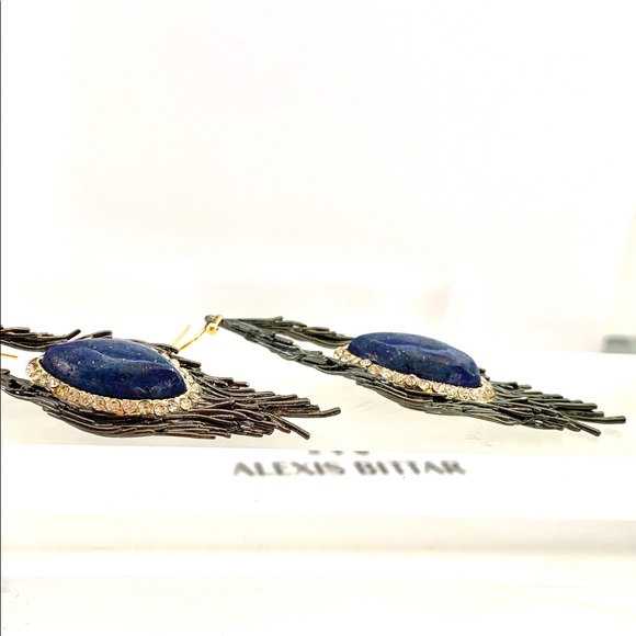 ALEXIS BITTAR MALDIVIAN Nest Lapis feather Earring - Picture 11 of 13